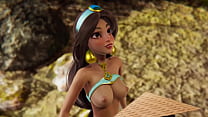 Disney Futa - Raya viene sborrata dentro da Jasmine - 3D Porn