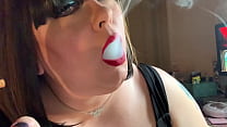 BBW Mistress Tina Snua Chain Smokes 2 Superking Cigarettes With Lots Of Nose Exhales