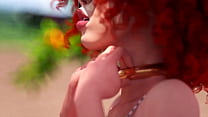 Futanari - Hermosa travesti se folla a una chica cachonda, Animación 3D
