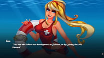 Девушки за бортом [Хентай Симпатичная игра], серия 1: сексуальные русалки и спасательницы на пляже