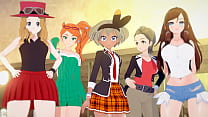 Into the Pokemon Verse Vol 2 - Sex party with 5 Poke Girls (Серена Соня, Хильда Беа и Алекса)