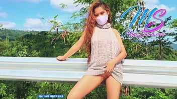 Preview#3 Filipina Model Miyu Sanoh Flashing Her Breast Pussy And Behind In Full Backless Knitted Dress With No Panties And Bra While Walking On The Road - Pinay