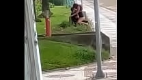 Couple fucking in the square
