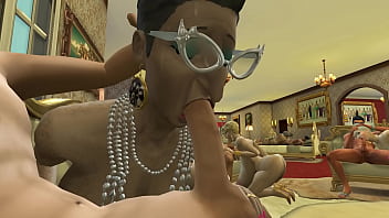 GRANNY TREAT 1 - Nonne eleganti che succhiano cazzi giovani - Sims 4