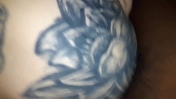 Tatted Blue Haired Milf/Pawg Taking The Curve From Side