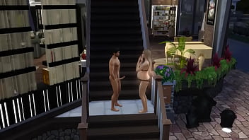 Беременная подруга поднималась по лестнице. Пришлось "подтолкнуть"