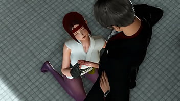 Yuri le roi des combattants kof jeu de cosplay fille ayant des relations sexuelles avec un homme en vidéo hentai 3d érotique