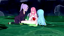 Shuna and Shion Rimuru in the hot springs | The time i got reincarnated as a slime Parody