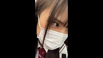[Attention] Uniforme de beauté K-chan à Shibuya [coiffé/longs cheveux noirs/étudiante/blazer/blanc lisse jambes] #Sneak Panties #Sneak Peek #Train #Home #