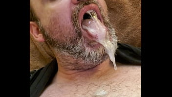 Cumlord Blowing Bubbles with a Mouthful of Goo