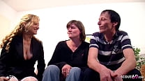German Mature teach real old married Couple how to Fuck in 3 Some