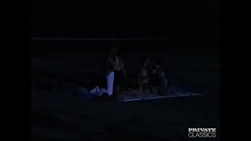 Zana Sun and Vanessa Chase, Night Orgy at the Beach
