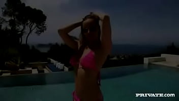 Lovely Blonde Irina Gets Her Ass Fucked out by the Pool