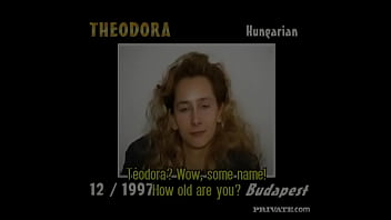 Theodora Is an Amateur Stripping for the First Time on Camera