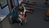 Heimtrainer hat eine Blondine direkt auf dem Simulator grob gefickt