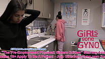 SFW NonNude BTS de Angel Santana y Aria Nicole's The Pre Employment Physical, celebraciones y debates, mira la película en GirlsGoneGyno Reup