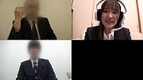 My boyfriend played a prank during a remote meeting with my boss! ! ? "If you find out, it's dangerous...!!" Mako is soaked with tension and excitement! Secretly SEX without changing facial expressions and without making a sound! Part 3