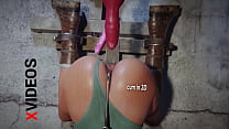 Sex machine fucked hard this 3D girl in her ass