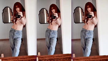 Hot redhead transgirl spanking and anal