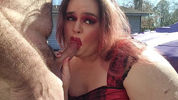 Sissy Kelly humiliated with Anal, Blowjob, Facial, and Piss