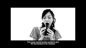 Japanese wife sucking her husband's friend dick