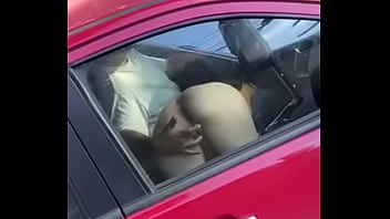 Ass fingering in traffic