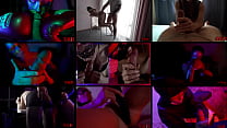 Collage of beautiful sex of a couple in love husband and wife