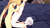 Genshin Impact Yaoi - Aether and Kazuha Footjob and bareback with creampie - Sissy crossdress Japanese Asian Manga Anime Film  Game Porn Gay