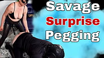 Femdom Savage Surprise Pegging Raue Session Bondage BDSM POV Echtes Paar Selbstgemacht FLR MILF Stie