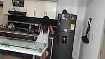 I'm alone with my stepsister in the kitchen and I get horny and I end up fucking her rich