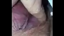 Hairy mature shows wet pussy