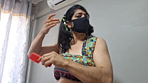 Desi girl on Webcam licking her pussy