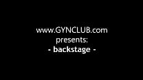 Gyno orgasm with vibrator (backstage)