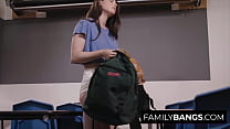 FamilyBangs.com ⭐ Teacher Stepmom Fuck with Daughter after Class Finish, Casey Calvert, Mona Wales
