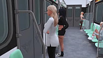 変態トランス愛人が地下鉄で継娘を誘惑してハードセックス (SIMS 4 アニメ エロアニメ フタナリ)