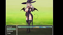 Sexy witch squeezes cum out