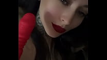 Amadora Latina gótica garota fodendo sua própria buceta