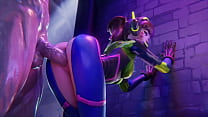 D.va AssJob And Fucked DoggyStyle In Alley