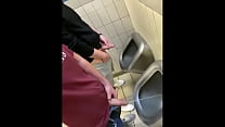 I masturbate in the urinals of the public bathroom with my boyfriend and then he puts his penis in me while cruising