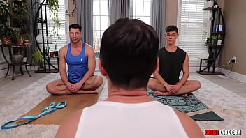 Stealth Fucking Behind the Yoga Instructor with Jordan Starr and Benvi BAREBACK
