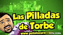PutaLocura - 巨乳のスペイン人ブルネットが捕まりながら彼氏のミルクを飲み込む