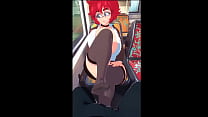 Red-Haired Milf Sucks Cock On The Train And Splashes Hot Cum All Over Her Face / Dr.Maxine / Anime / Hentai / Manga / Toons / POV
