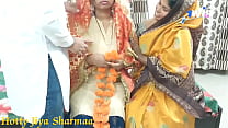 Indian step mom damad and her step daughter enjoying sex on her step daughter's wedding first night in