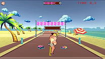 Cute lady in roller skates having sex with men in Rollerbabe new hentai game