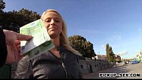 Cute amateur blondie Czech girl Monika fucked in public